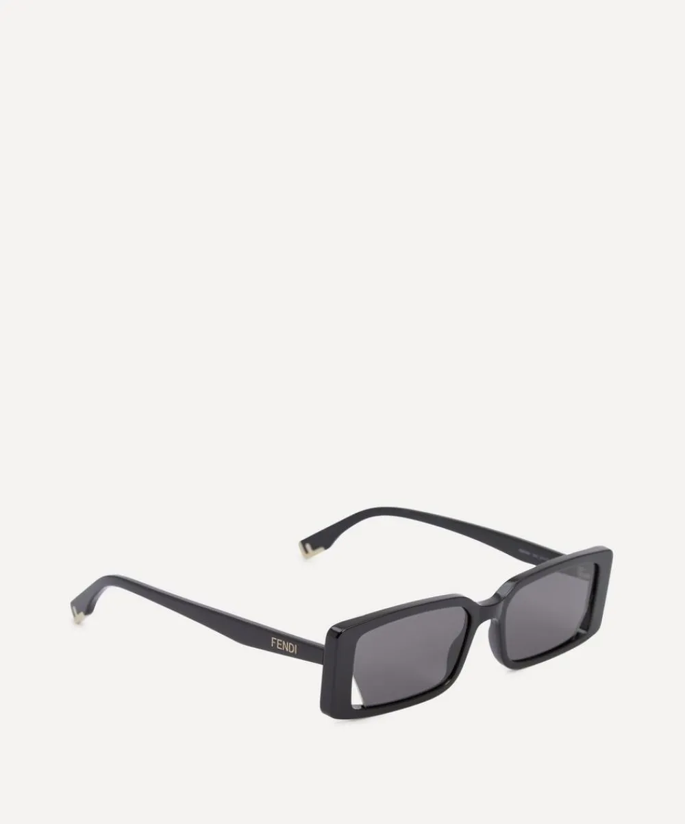 Fendi Sunglasses & Glasses^Rectangle Black Acetate Sunglasses