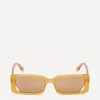 Fendi Sunglasses & Glasses^Rectangle Orange Acetate Sunglasses