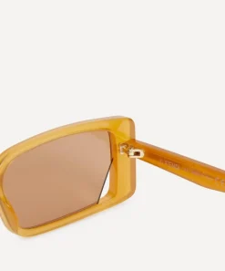 Fendi Sunglasses & Glasses^Rectangle Orange Acetate Sunglasses