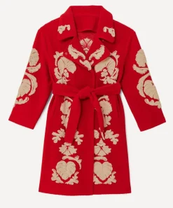 FARM Rio Coats & Jackets^Red Helen Fleece Coat