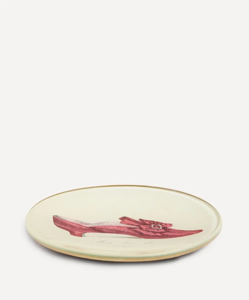 John Derian Stationery And Games^Red Mule Round Plate