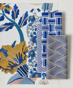 Liberty Interiors Furnishing Fabrics^Reef Plain Lloyd in Cosmos – Outdoor
