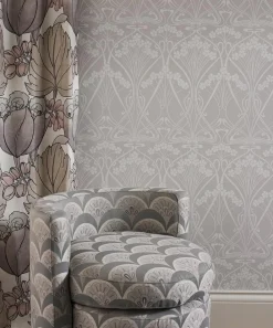 Liberty Interiors Furnishing Fabrics^Regency Tulip Landsdowne Linen in Pewter