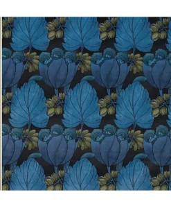 Liberty Interiors Furnishing Fabrics^Regency Tulip Wellington Velvet in Lapis