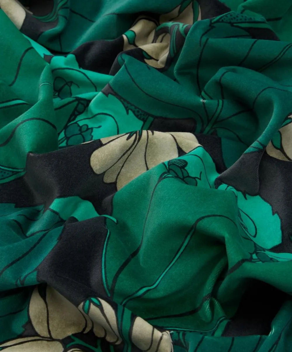 Liberty Interiors Furnishing Fabrics^Regency Tulip Wellington Velvet in Jade
