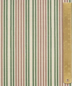 Liberty Interiors Furnishing Fabrics^Regent Stripe Cotton in Fern Pink