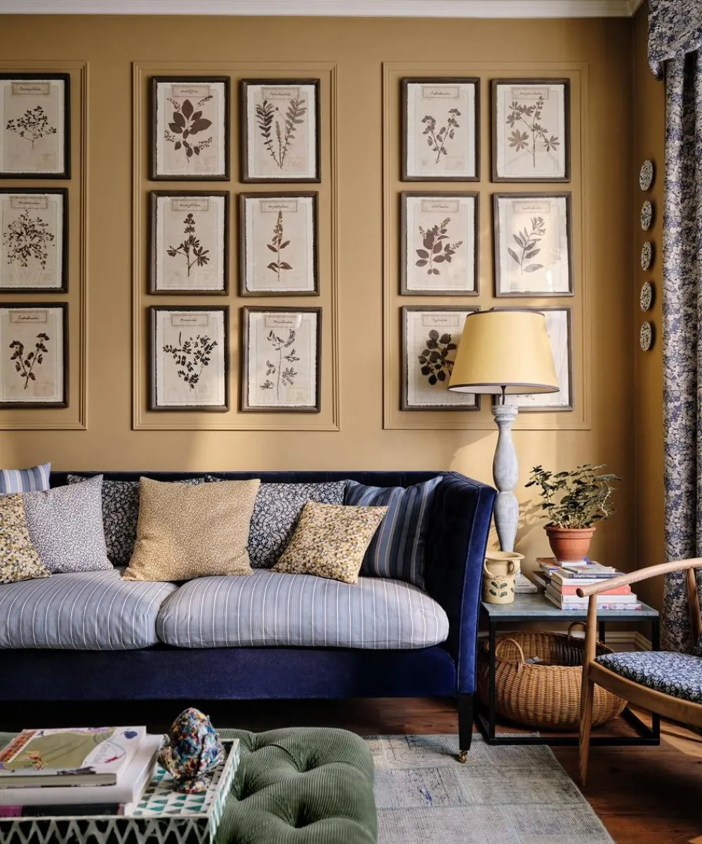 Liberty Interiors Furnishing Fabrics^Regent Stripe Cotton in Lapis