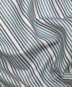 Liberty Interiors Furnishing Fabrics^Regent Stripe Cotton in Lapis