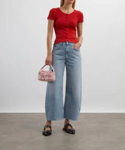 AGOLDE Jeans^Ren Cropped Wide-Leg Jeans in Shrine