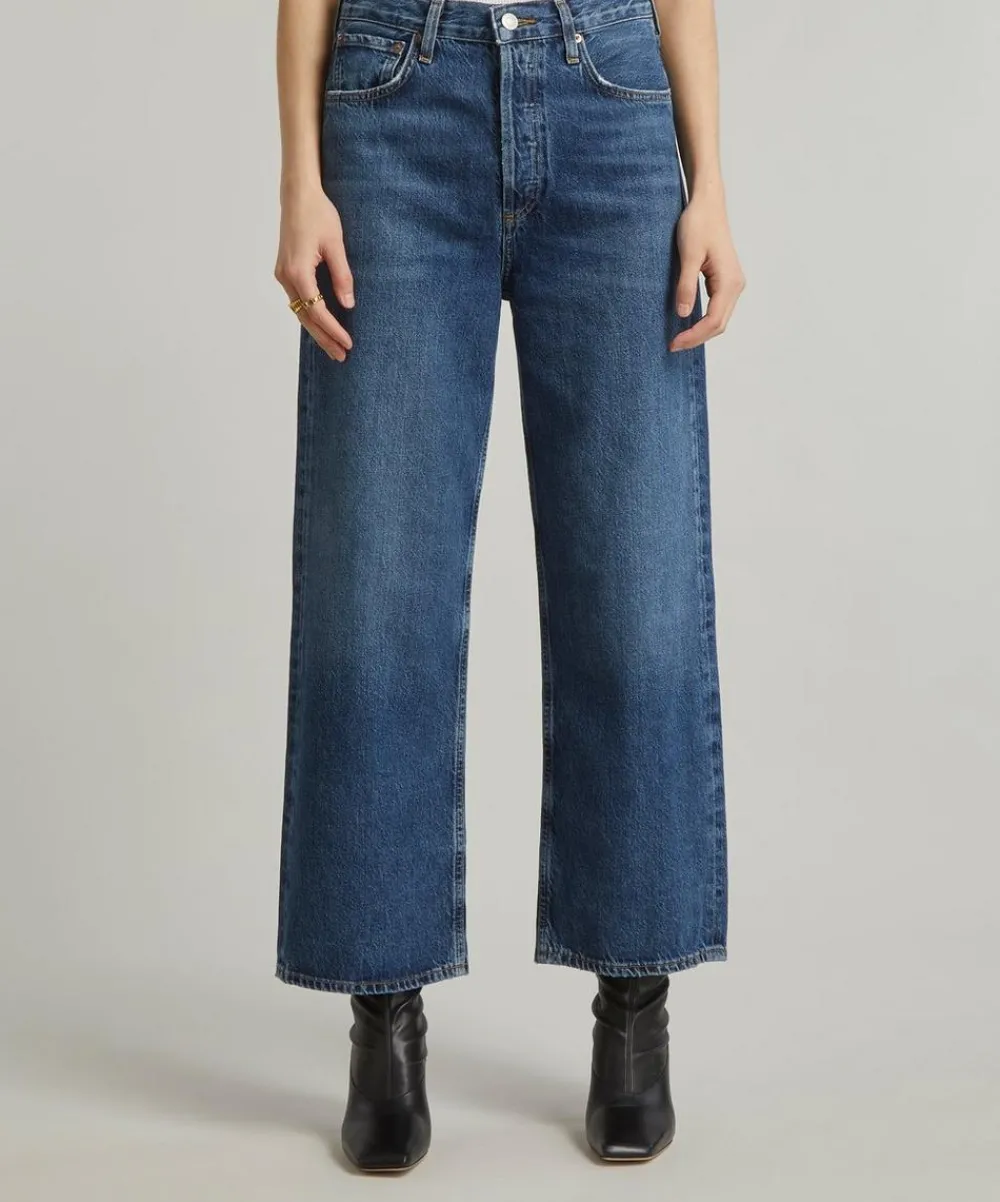 AGOLDE Jeans^Ren High-Rise Wide-Leg Jeans in Contro