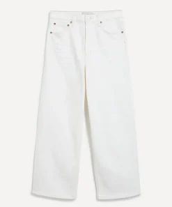 AGOLDE Jeans^Ren Stretch Cropped Wide-Leg Jeans in White Wash