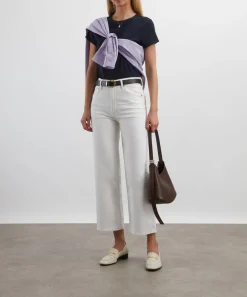 AGOLDE Jeans^Ren Stretch Cropped Wide-Leg Jeans in White Wash