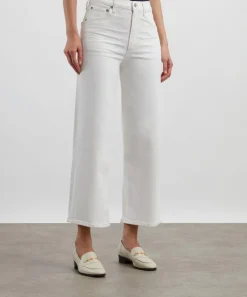 AGOLDE Jeans^Ren Stretch Cropped Wide-Leg Jeans in White Wash