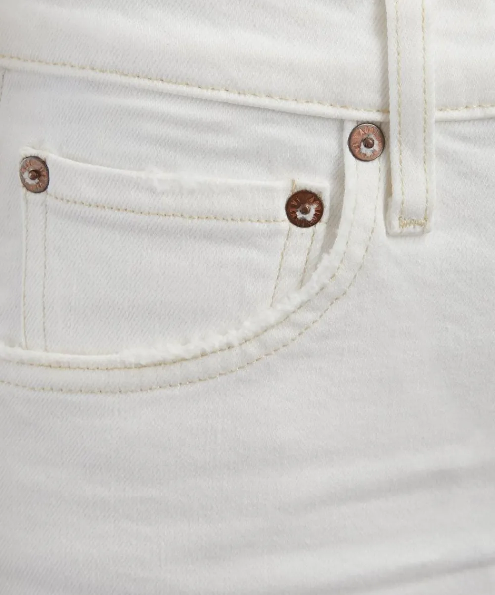 AGOLDE Jeans^Ren Stretch Cropped Wide-Leg Jeans in White Wash