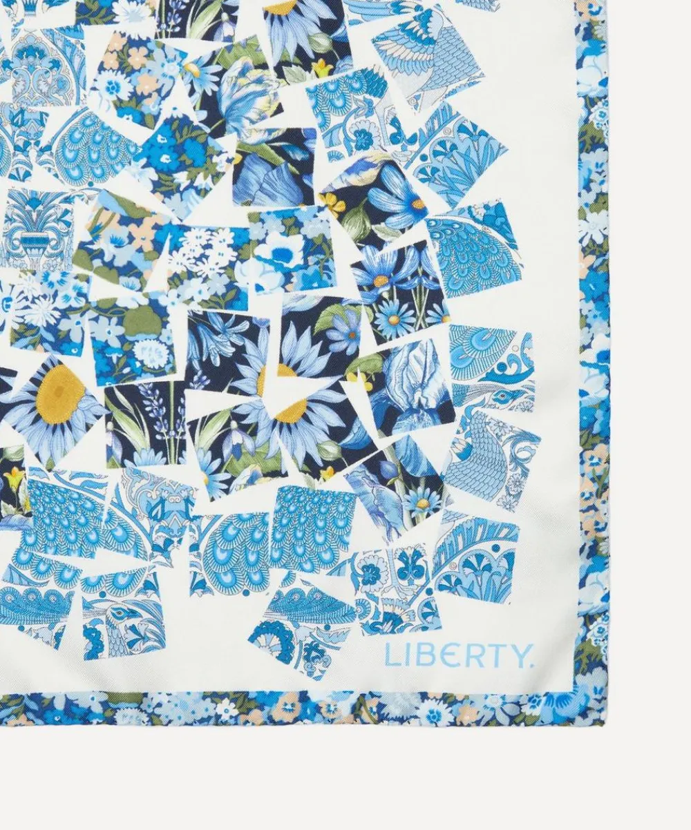 Liberty Scarves^Retold Patchwork 45x45 Silk Scarf