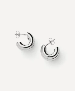 Missoma Earrings|Earrings^Rhodium-Plated Chubby Triple Small Hoop Earrings