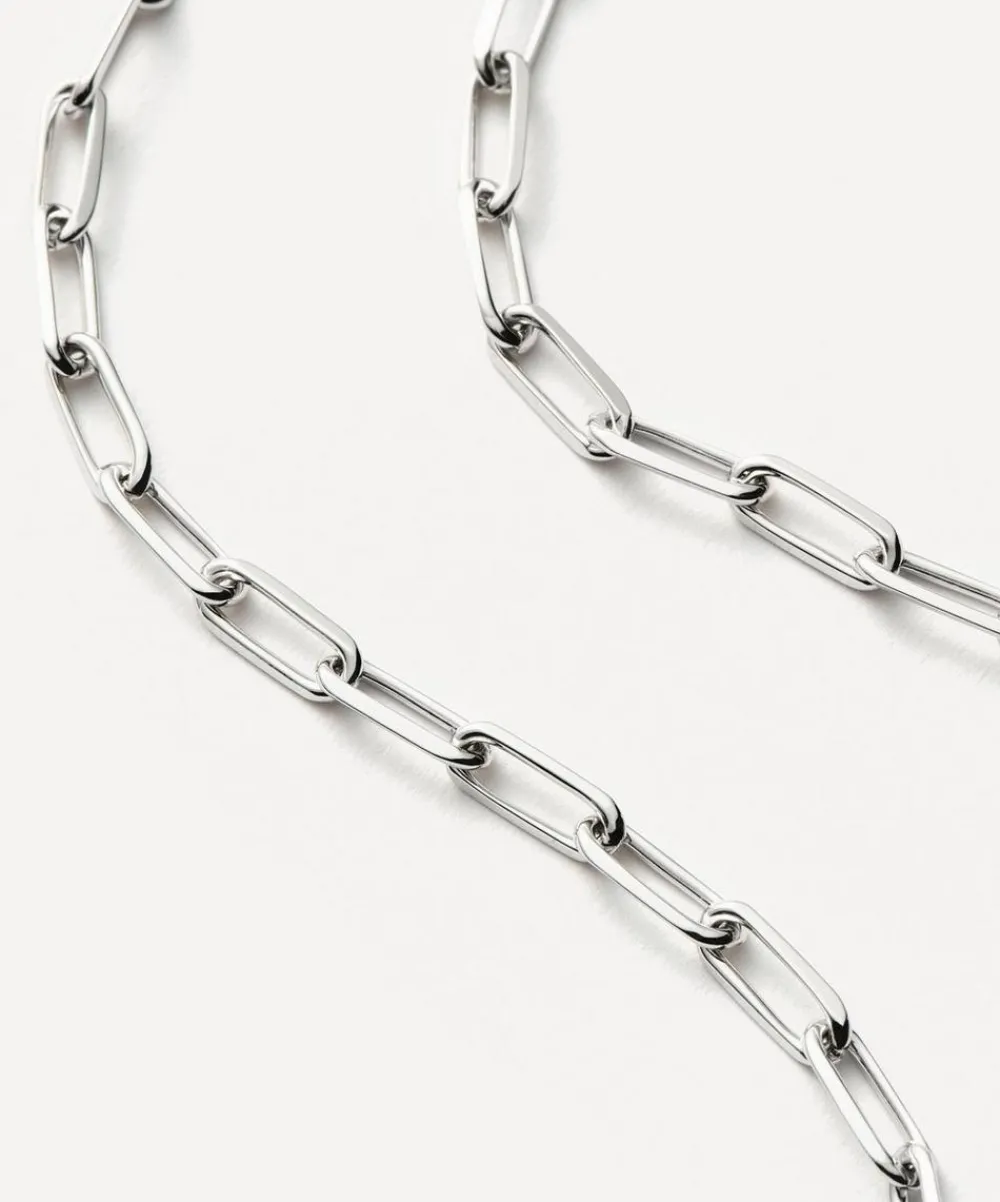 Missoma Necklaces^Rhodium-Plated Classic Mini Paperclip Chain Necklace