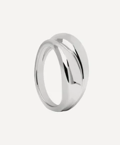 PDPAOLA Rings^Rhodium-Plated Desire Ring