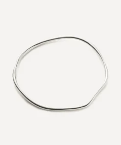 Missoma Bracelets^Rhodium-Plated Molten Ripple Bangle Bracelet