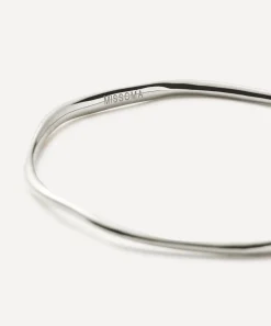 Missoma Bracelets^Rhodium-Plated Molten Ripple Bangle Bracelet