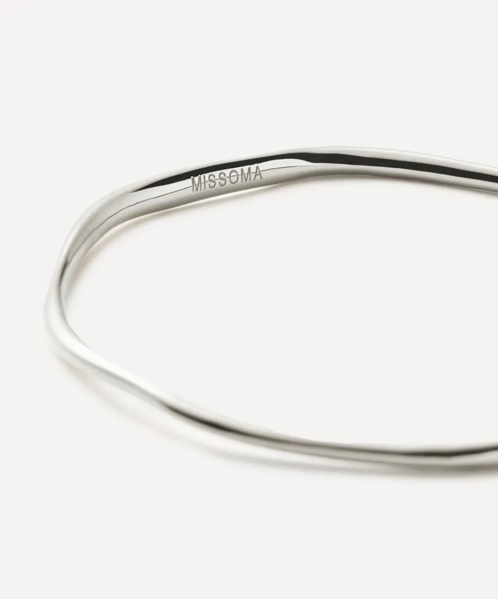 Missoma Bracelets^Rhodium-Plated Molten Ripple Bangle Bracelet