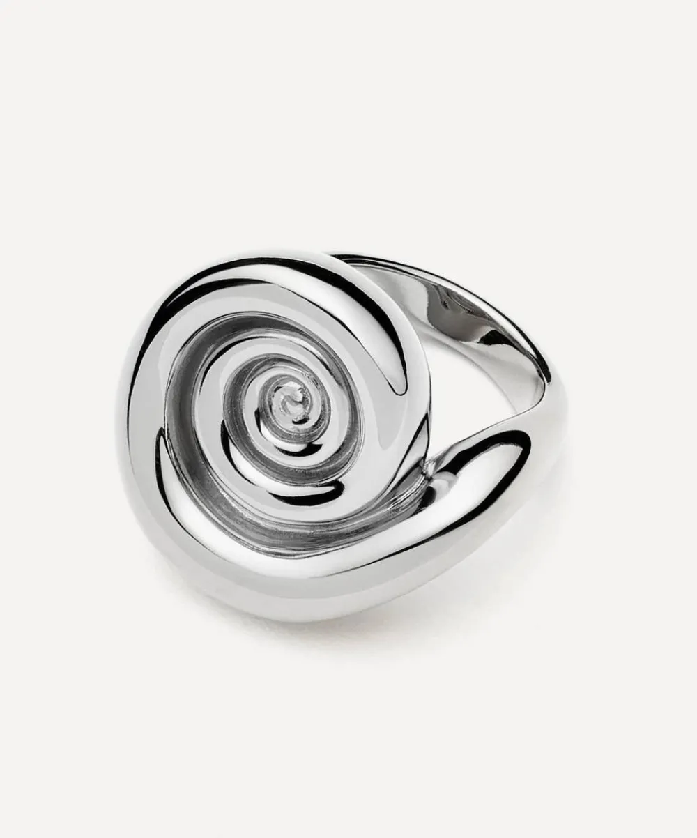 Missoma Rings^Rhodium-Plated Spiral Dome Statement Ring
