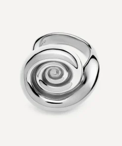 Missoma Rings^Rhodium-Plated Spiral Dome Statement Ring