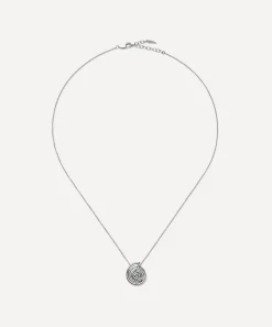 Missoma Necklaces^Rhodium-Plated Spiral Mini Pendant Necklace