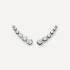 Missoma Earrings^Rhodium-Plated Tennis Climber Stud Earrings