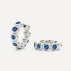 Missoma Earrings^Rhodium-Plated Tennis Small Hoop Earrings