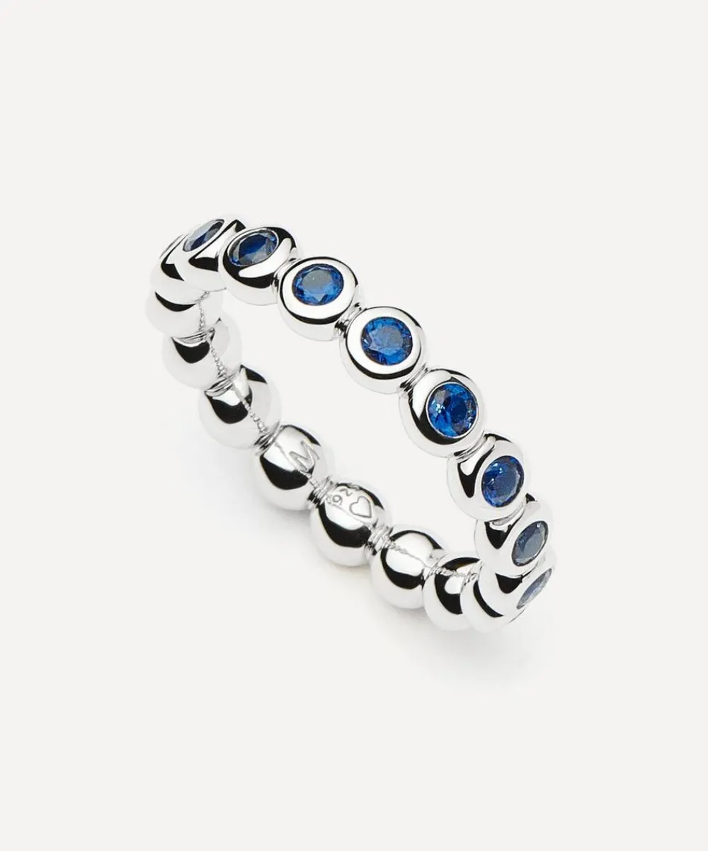 Missoma Rings^Rhodium-Plated Tennis Stacking Ring