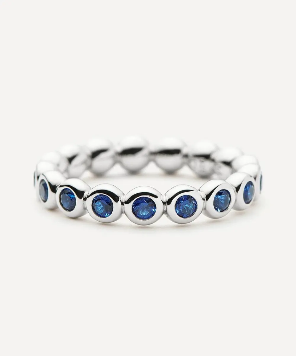 Missoma Rings^Rhodium-Plated Tennis Stacking Ring