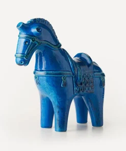 Bitossi Ornaments^Rimini Blu Ceramic Horse Figure