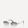 Miu Miu Sunglasses & Glasses^Rimless Oval Sunglasses