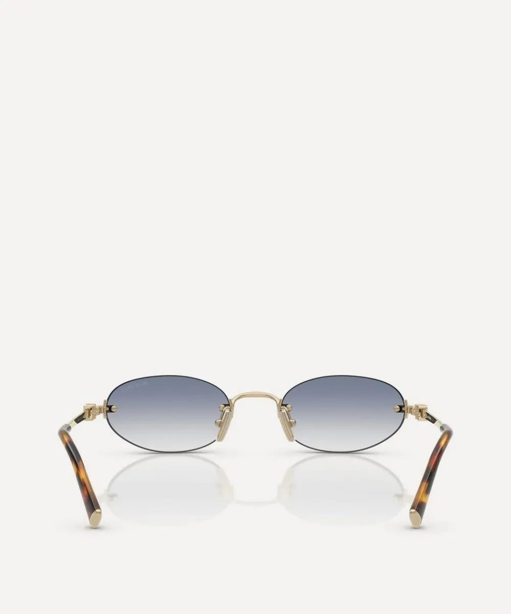 Miu Miu Sunglasses & Glasses^Rimless Oval Sunglasses