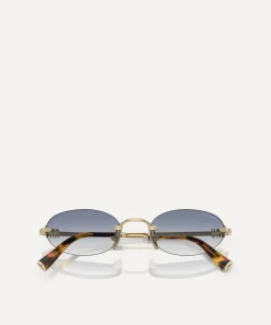 Miu Miu Sunglasses & Glasses^Rimless Oval Sunglasses