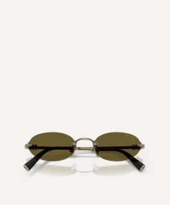 Miu Miu Sunglasses & Glasses^Rimless Oval Sunglasses