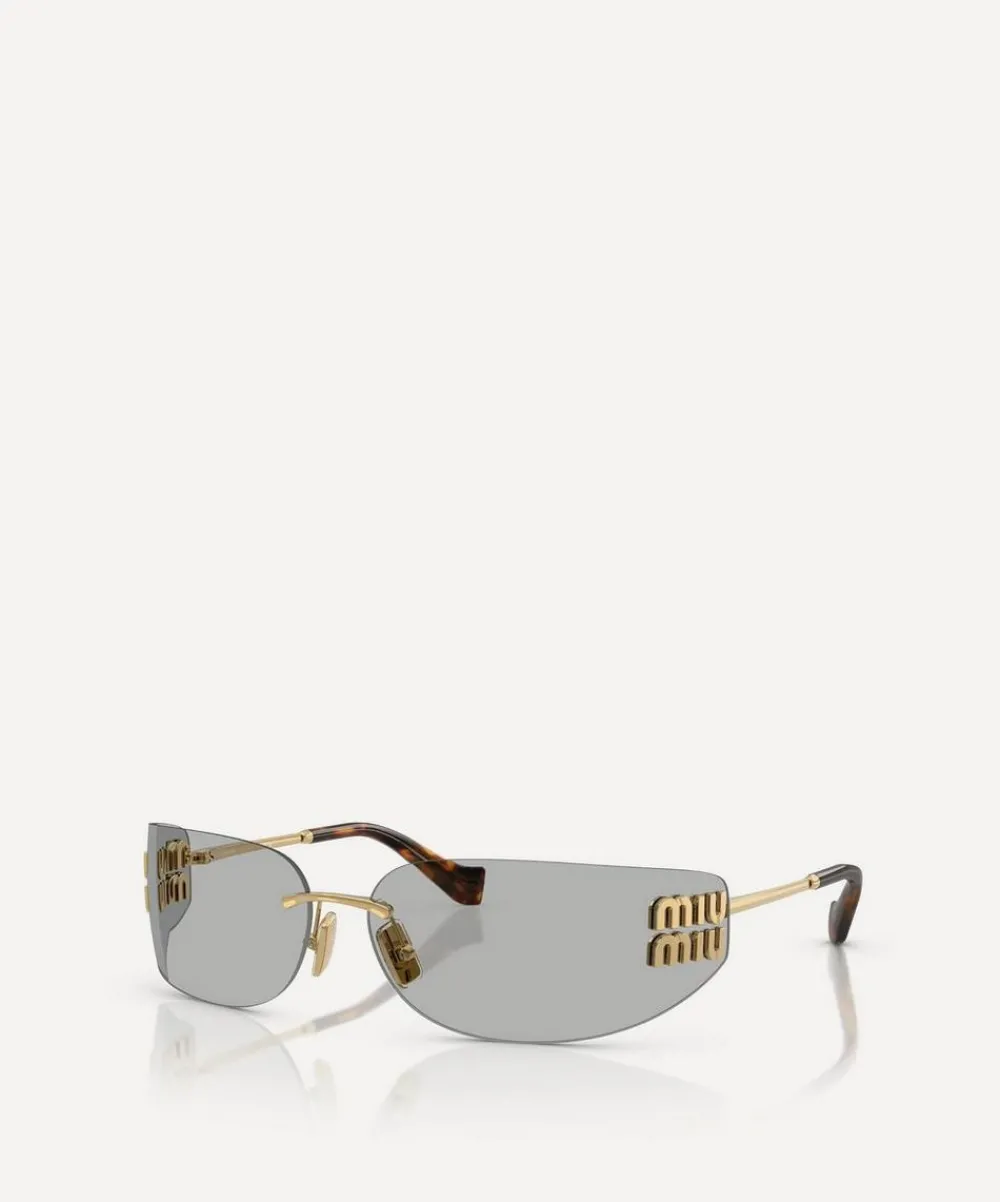 Miu Miu Sunglasses & Glasses^Rimless Rectangle Sunglasses