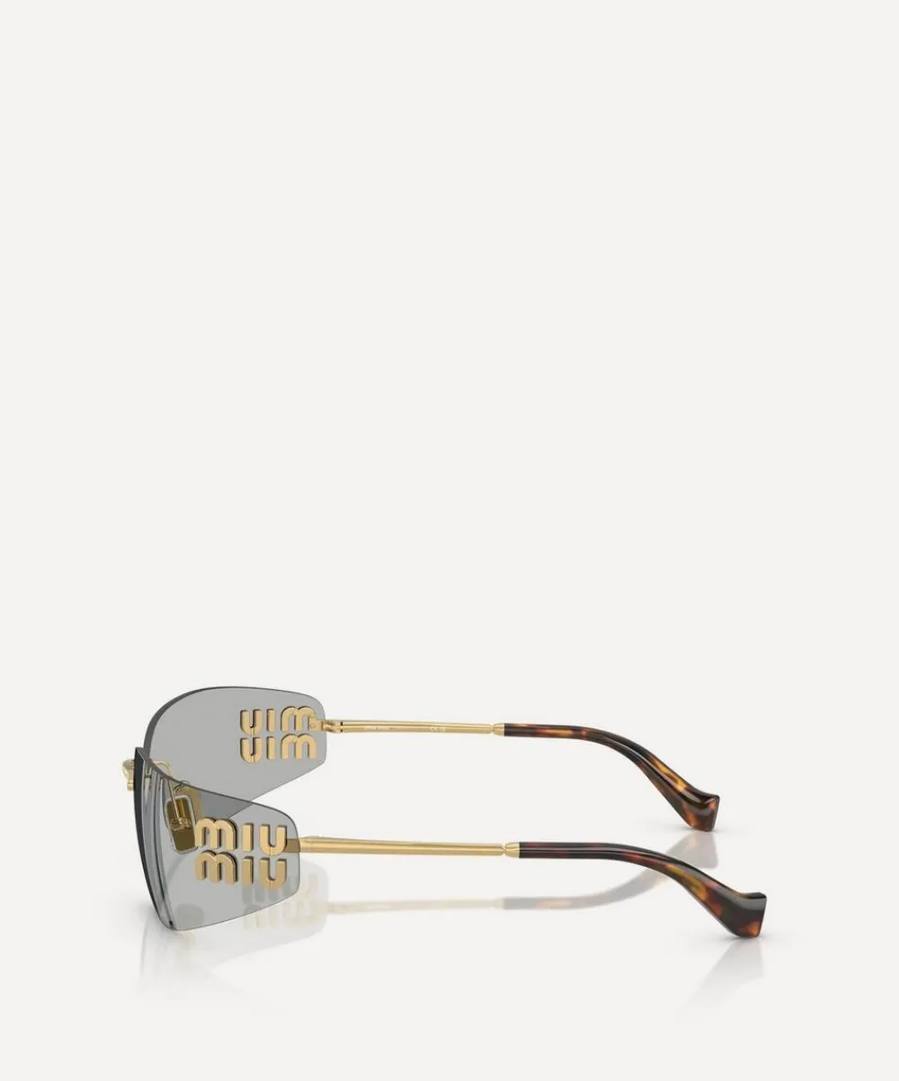Miu Miu Sunglasses & Glasses^Rimless Rectangle Sunglasses