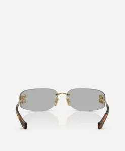 Miu Miu Sunglasses & Glasses^Rimless Rectangle Sunglasses