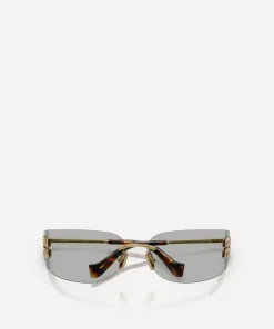 Miu Miu Sunglasses & Glasses^Rimless Rectangle Sunglasses