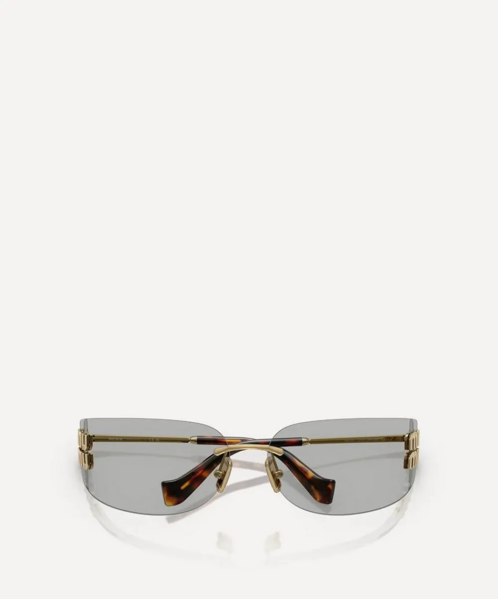 Miu Miu Sunglasses & Glasses^Rimless Rectangle Sunglasses