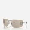 Miu Miu Sunglasses & Glasses^Rimless Rectangle Sunglasses
