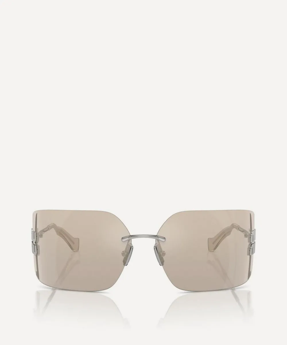 Miu Miu Sunglasses & Glasses^Rimless Rectangle Sunglasses