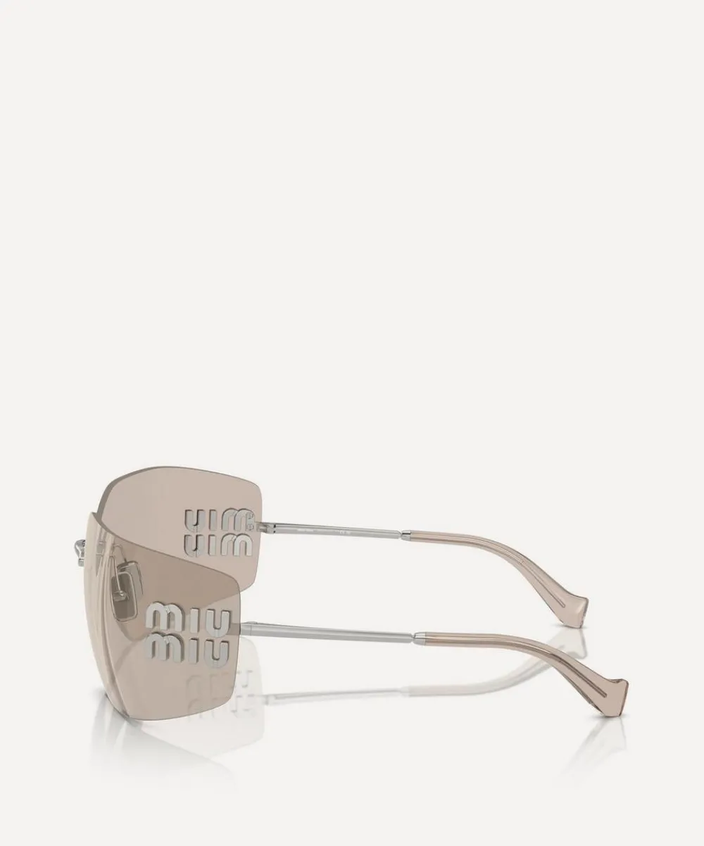 Miu Miu Sunglasses & Glasses^Rimless Rectangle Sunglasses
