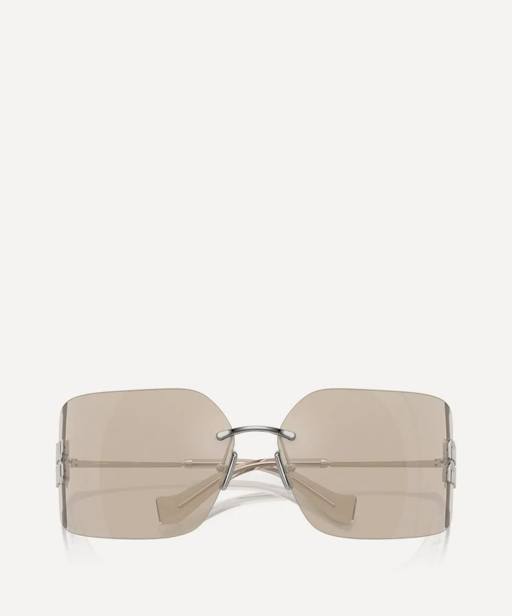 Miu Miu Sunglasses & Glasses^Rimless Rectangle Sunglasses