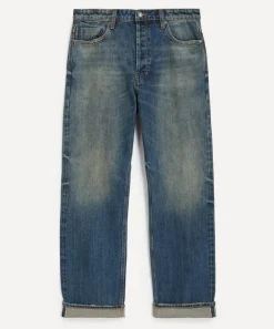 Neuw Jeans^River Baggy Straight-Leg Jeans in Delphi Selvedge