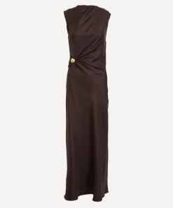 Loulou Studio Dresses^Roan Draped Silk-Twill Maxi Dress