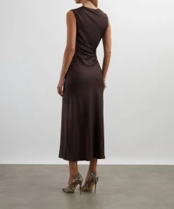 Loulou Studio Dresses^Roan Draped Silk-Twill Maxi Dress