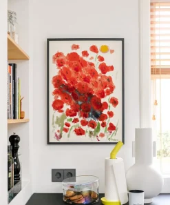 PSTR Studio Wall Art^Robert Möllard Field of Roses Vase Framed Print